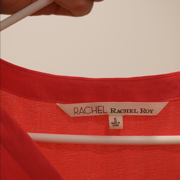 Rachel Roy - Hot Pink Blouse Shoulder Cut Outs - S - Picture 2 of 2